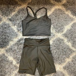 Abercrombie and Fitch ash green fitness set Size S